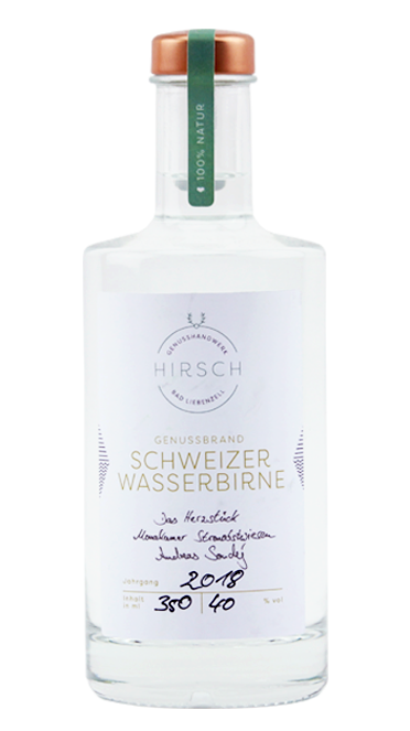Genussbrand Schweizer Wasserbirne 40% vol.