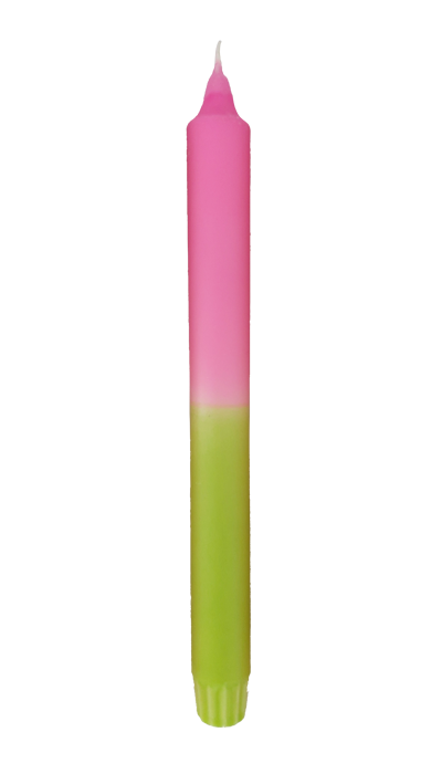 Kerze fresh green-pink